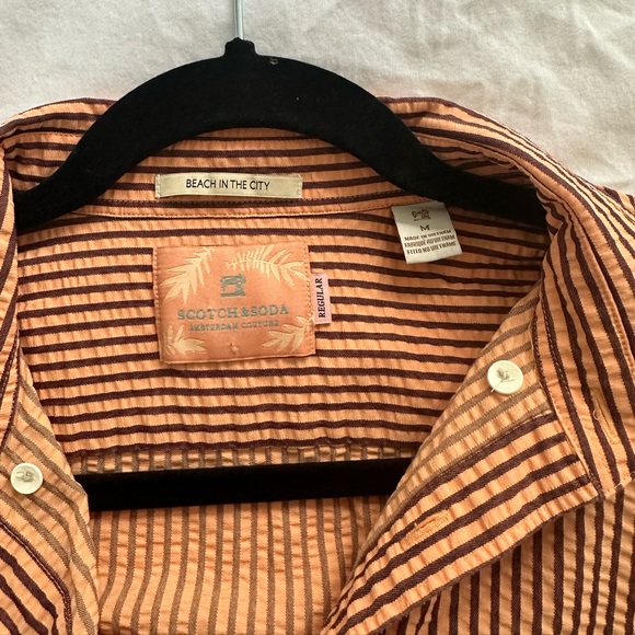 Orange Striped Oversized Shirt - Picture 6 of 6